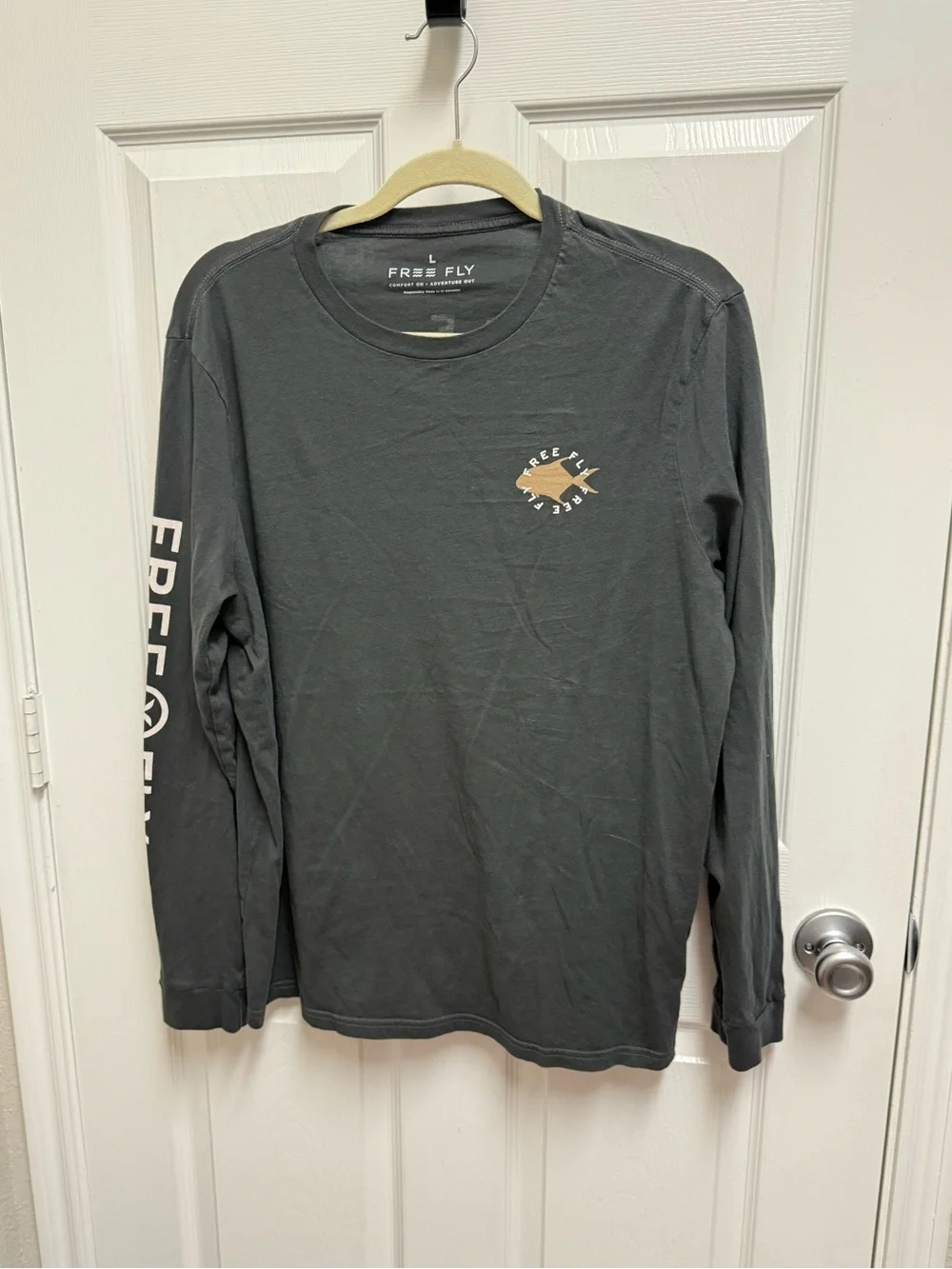 Free Fly Long Sleeve Graphic Logo Tee - Da